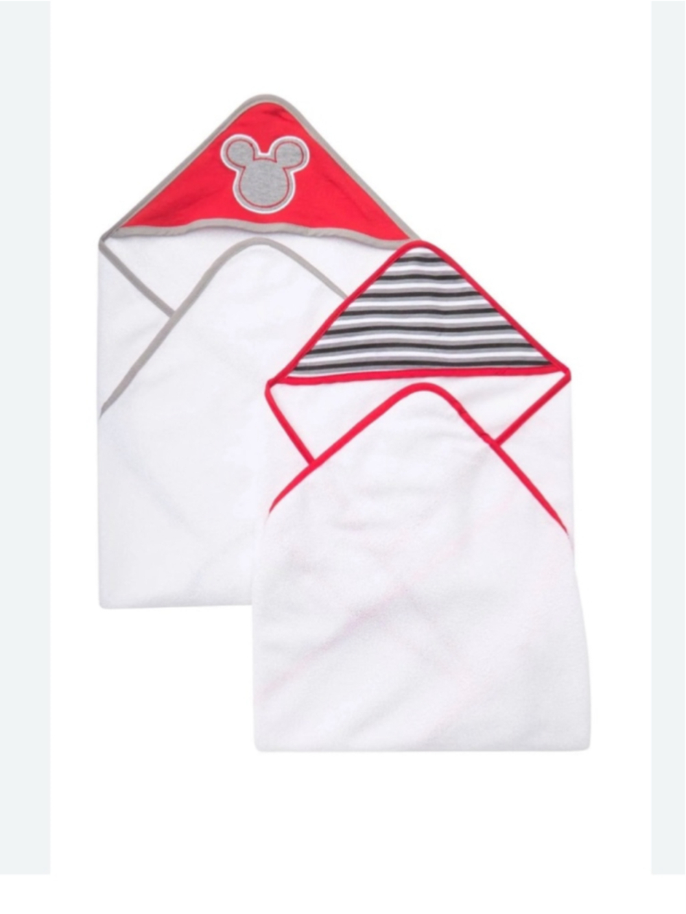 NWT Disney Baby Mickey Mouse Hooded Towels set 26” x 30”